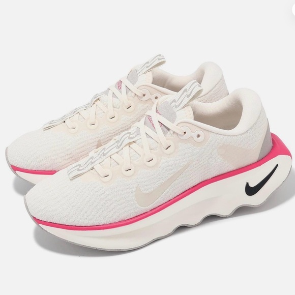 Nike Shoes - Nike Women's Pale Ivory and Pink Sneakers